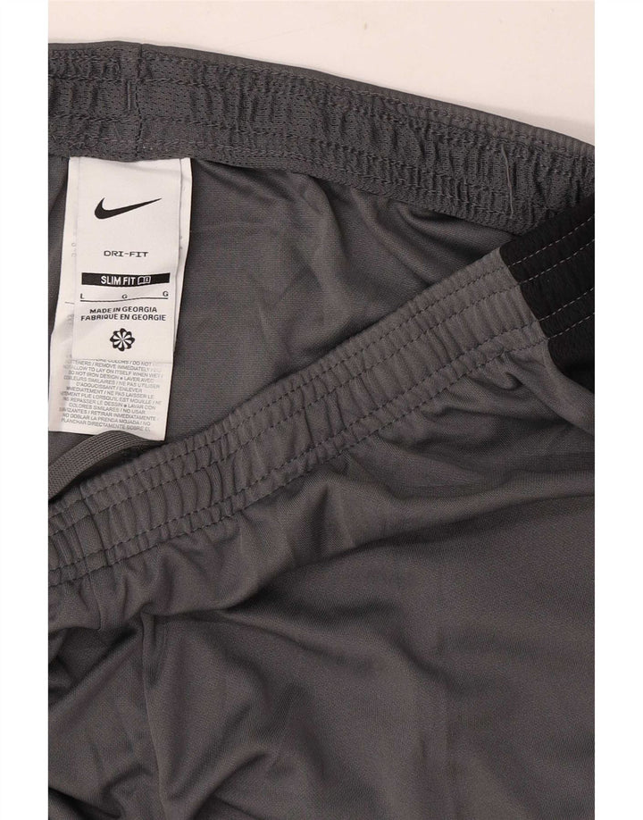 Pantaloncini sportivi Nike Dri Fit Slim da uomo, grandi, in poliestere color block grigio