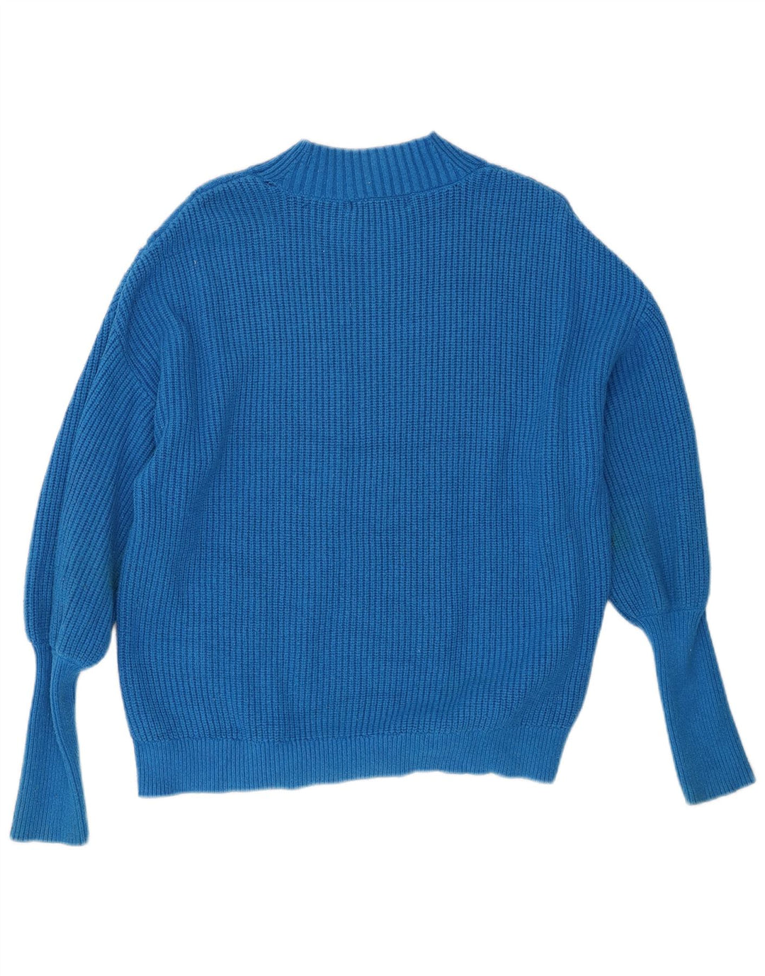 Maglione maglione a collo alto da donna Marks & Spencer UK 16 grande viscosa blu