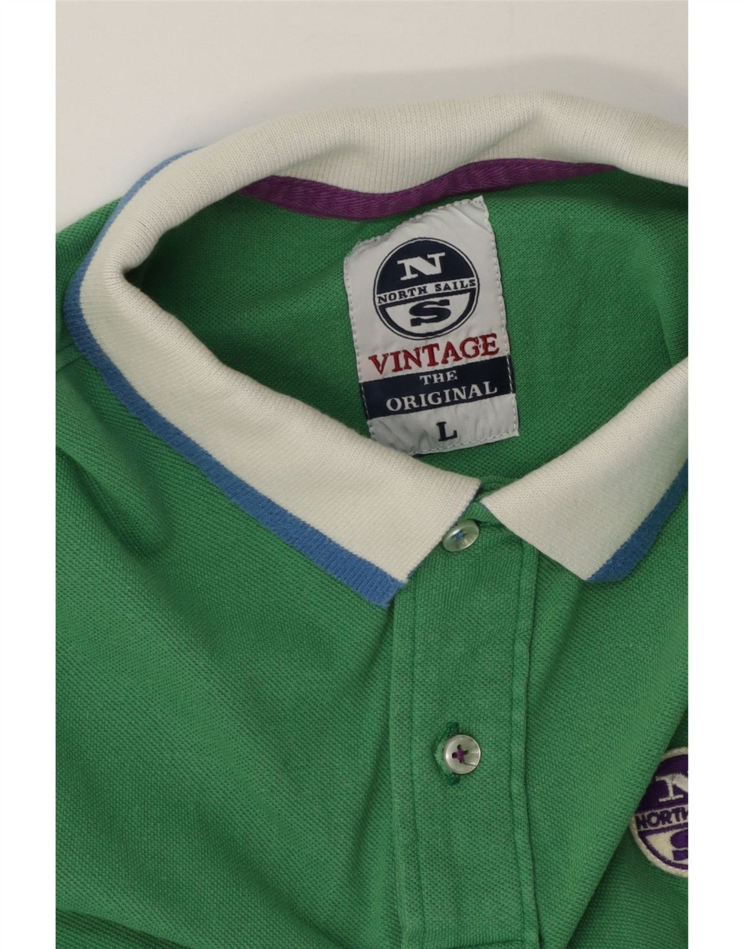 Polo da rugby da uomo North Sails a righe grandi verdi