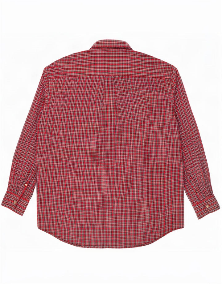 Camicia da uomo in flanella Nautica, cotone a quadri rossi grandi