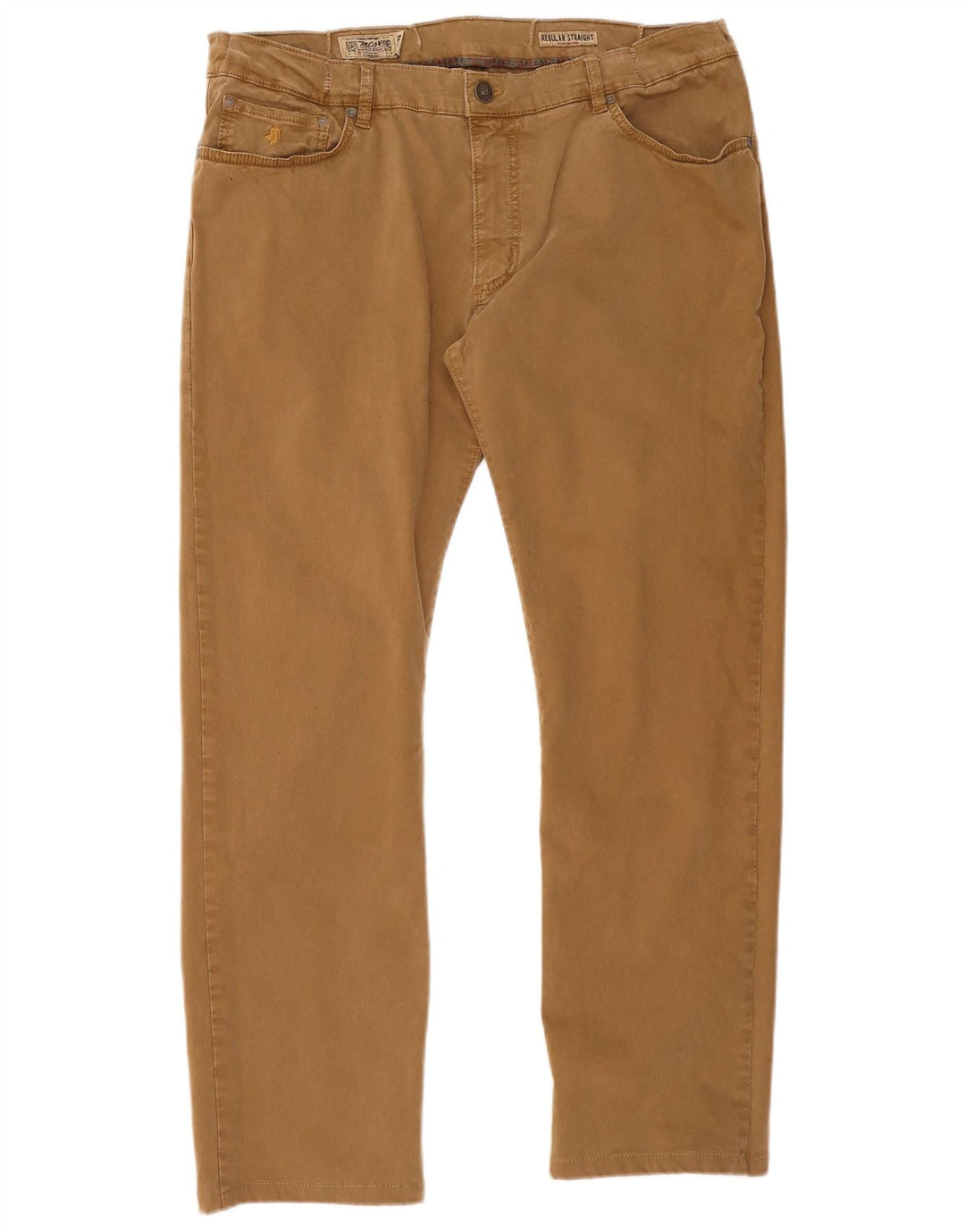 Pantaloni casual dritti regolari da uomo Marlboro Classics W40 L31 Marrone