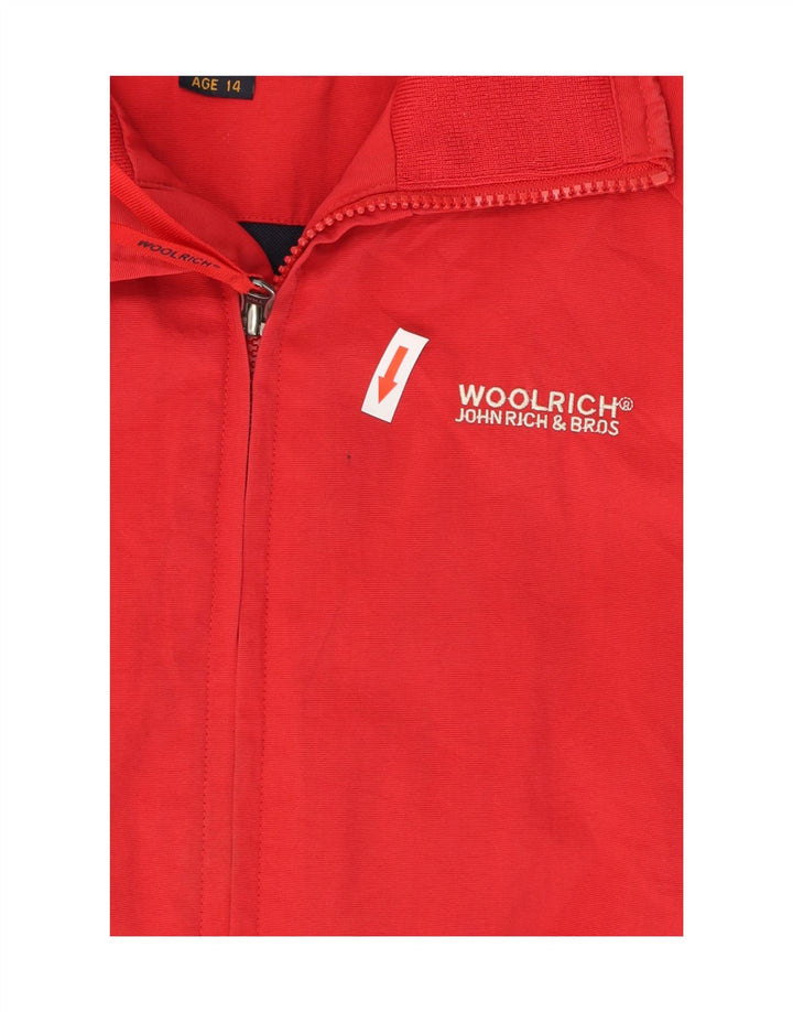 Giubbotto bomber da bambino Woolrich 13-14 anni in poliestere rosso