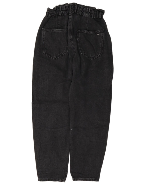 Jeans affusolati corti a vita alta da donna Zara EU 36 XS W26 L25 cotone grigio