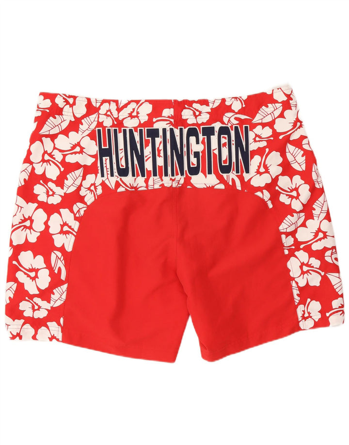 Pantaloncini da bagno grafici da uomo Kappa 2XL Poliestere rosso floreale