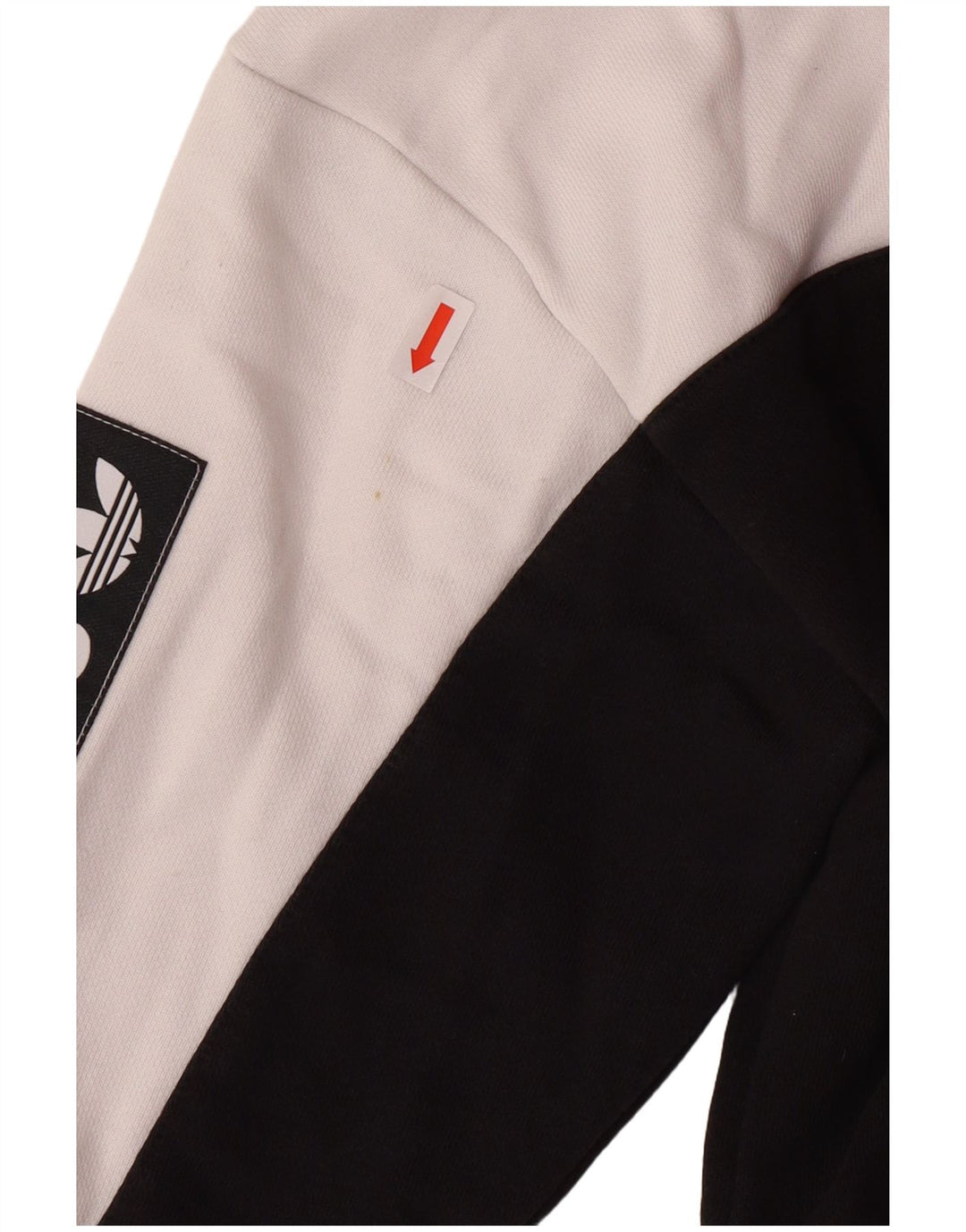 Felpa con grafica corta ADIDAS da donna UK 8 Small White Colourblock