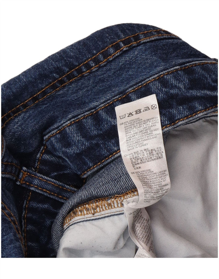 Jeans Reiss da uomo a gamba larga effetto consumato W30 L33 viscosa blu