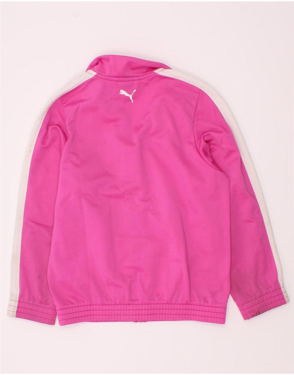 Giacca da ginnastica grafica per ragazze Puma 3-4 anni Colorblock rosa