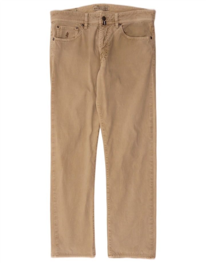 Pantaloni casual dritti da uomo Marlboro Classics W32 L28 Beige