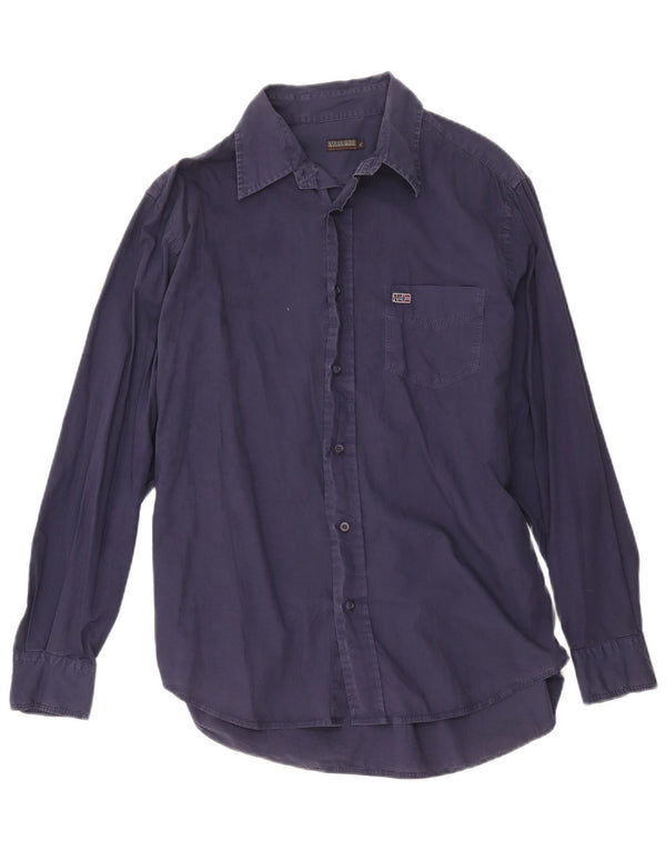Camicia geografica da uomo Napapijri XL Blu navy