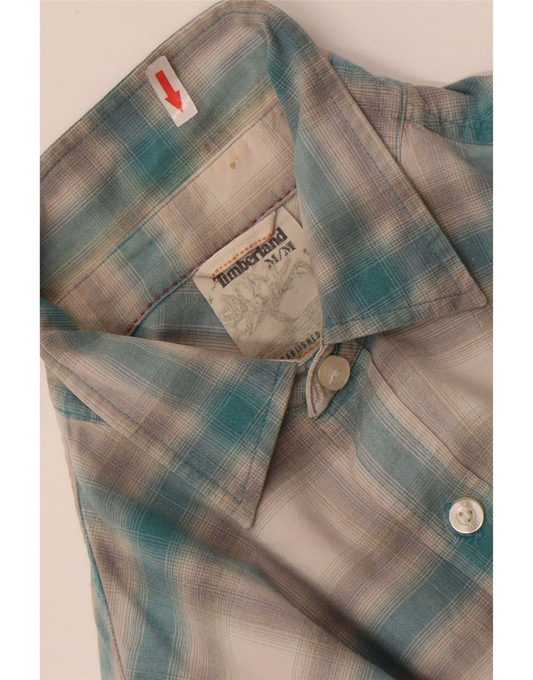 Camicia da uomo Timberland in cotone a quadri blu medio