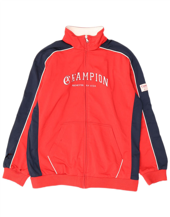 Giacca da tuta con grafica CHAMPION per ragazzi 13-14 anni XL Blocco colore rosso