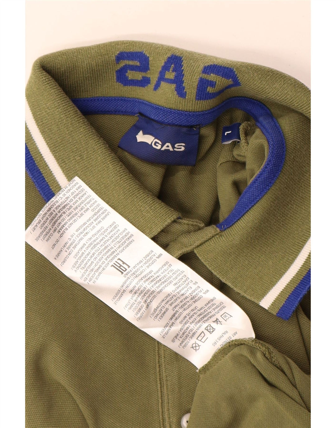 Polo da uomo Gas Large in cotone kaki