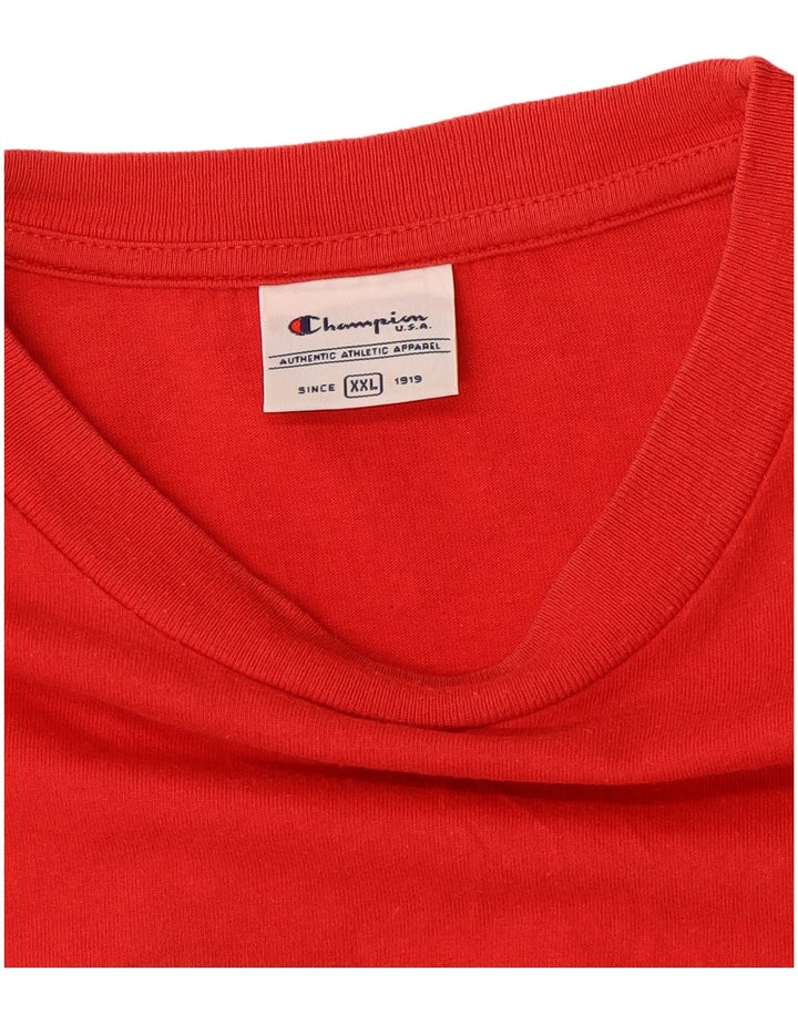T-shirt grafica da uomo CHAMPION Top 2XL Rossa