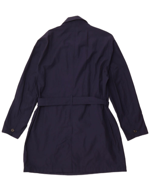 BONOBOS Womens Trench Coat UK 18 XL Navy Blue Cotton