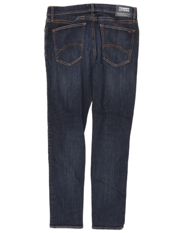Jeans skinny da uomo Tommy Hilfiger W34 L32 cotone blu navy
