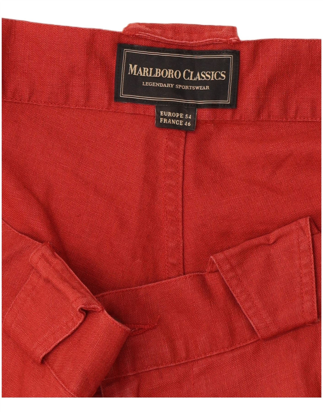 Pantaloncini cargo da uomo Marlboro Classics EU 54 2XL W34 Lino rosso