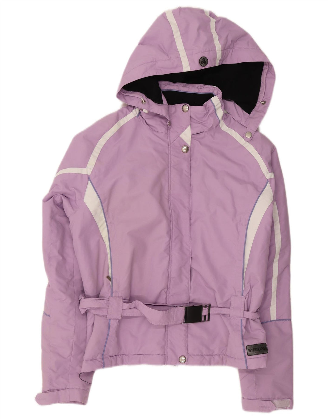 Giacca da sci con cappuccio da donna Brugi UK 16 Large Viola Colourblock Poliestere
