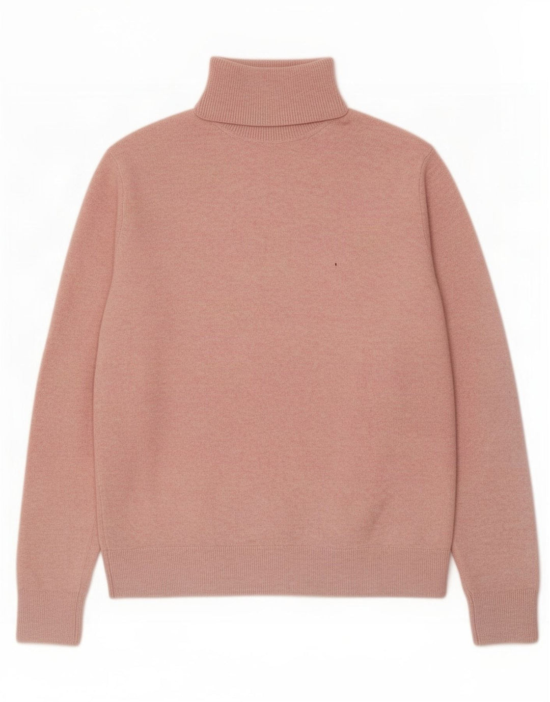 Maglione maglione a collo alto da donna Marks & Spencer UK 10 piccolo poliestere rosa