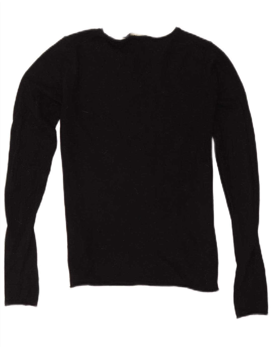 Top Zara da donna a maniche lunghe UK 10 Small Nero Modal