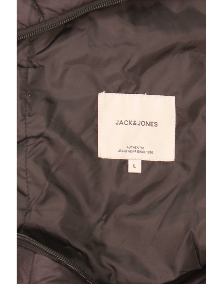 Gilet imbottito da uomo Jack & Jones UK 40 grande nylon nero