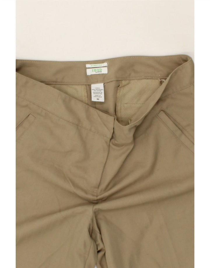 IZOD Womens Stretch Bermuda Shorts US 10 Large W34 Beige Polyester Vintage Izod and Second-Hand Izod from Messina Hembry 