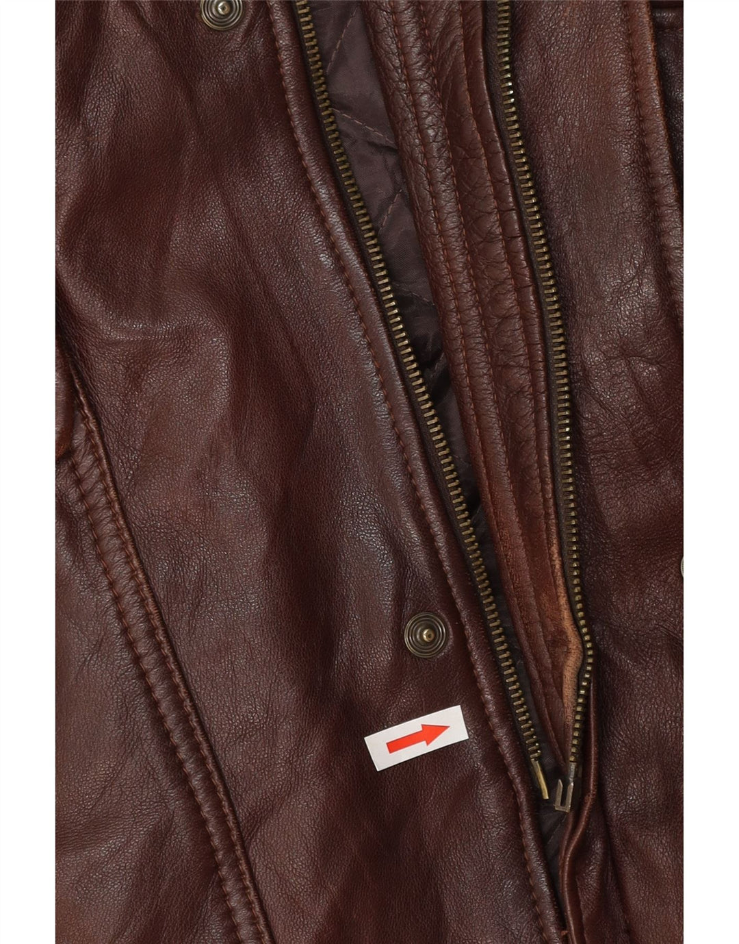 MAESTRO ARTIEIANO Giacca in pelle da uomo UK 44 2XL Pelle marrone