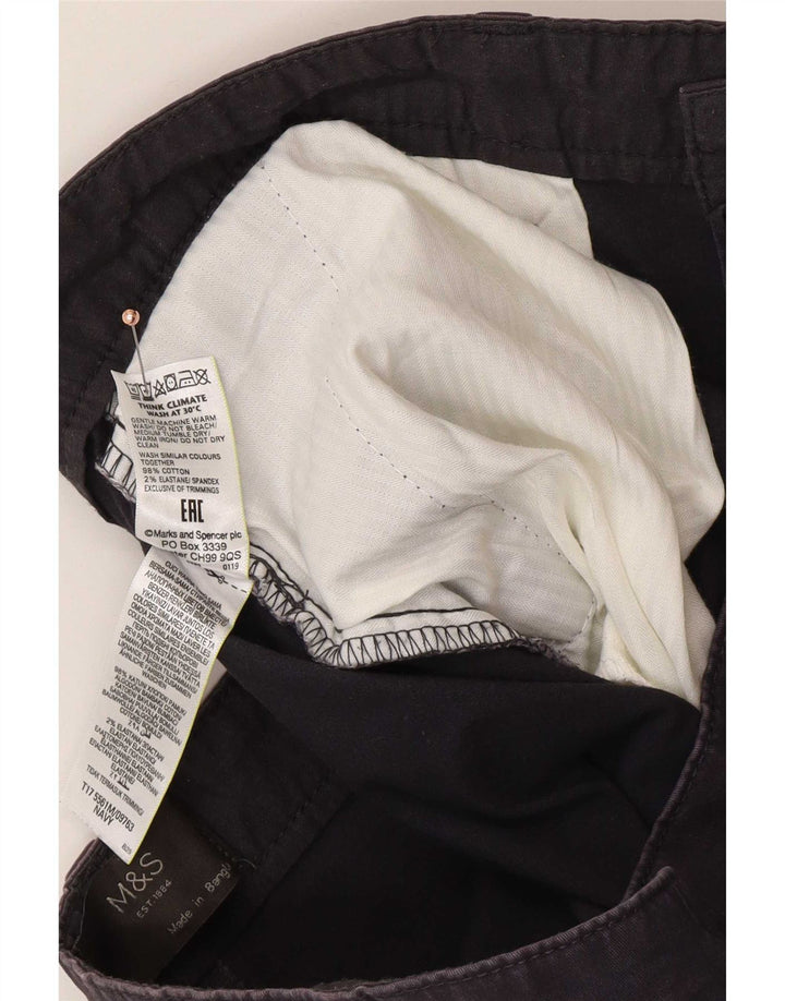 Pantaloncini chino da uomo Marks & Spencer W36 grandi in cotone blu navy