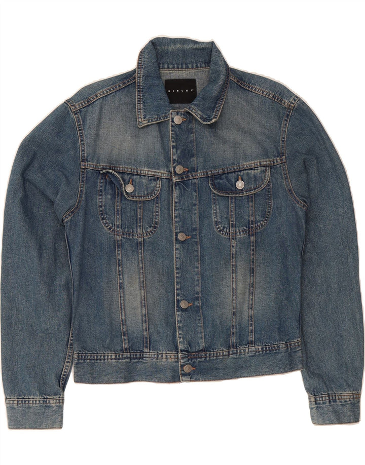 SISLEY Mens Denim Jacket UK 38 Medium Blue Cotton Vintage Sisley and Second-Hand Sisley from Messina Hembry 