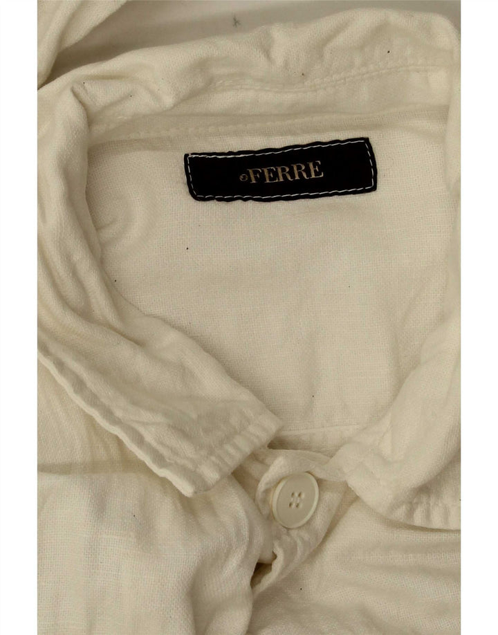 Camicia militare da uomo Ferre bianca media