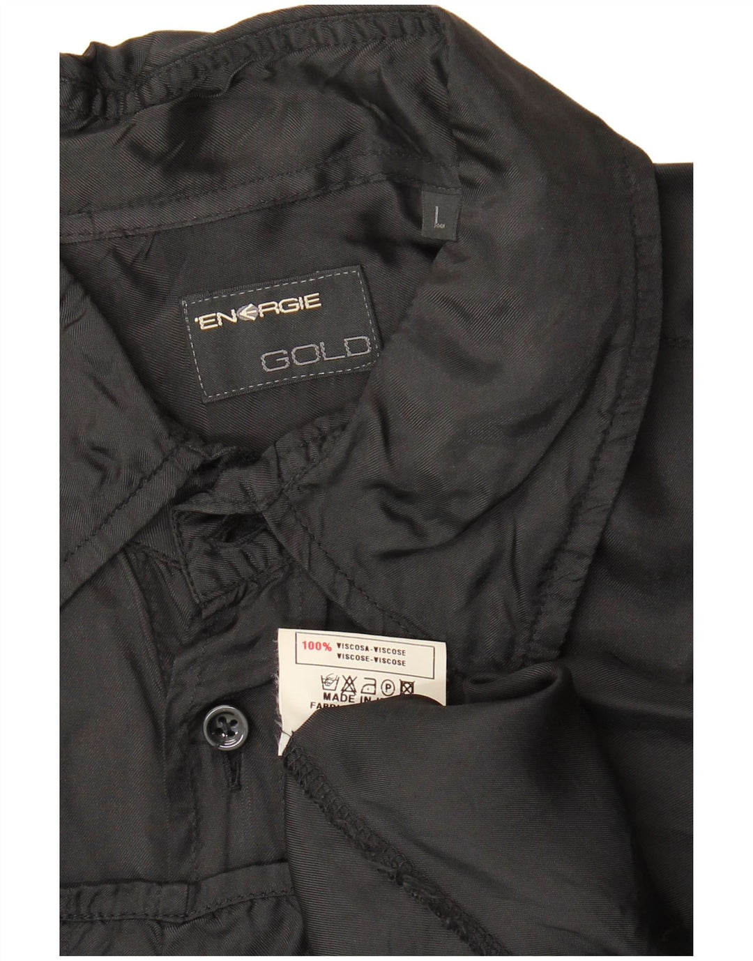 Camicia Uomo Energie Large Nera in Viscosa