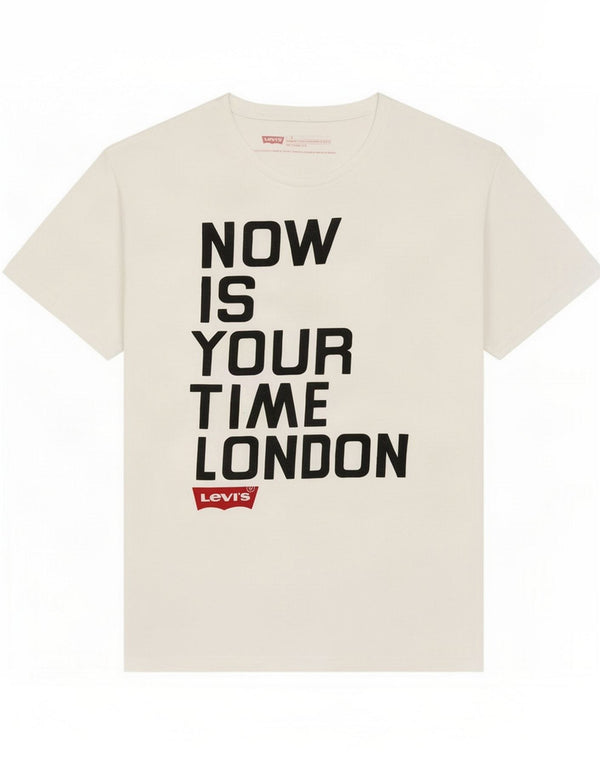 Levi's T-shirt grafica da uomo con vestibilità standard, top in cotone bianco medio