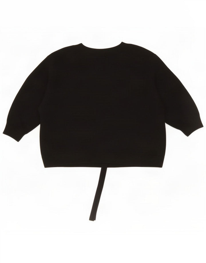 Maglione cardigan corto da donna Marks & Spencer UK 14 medio nero