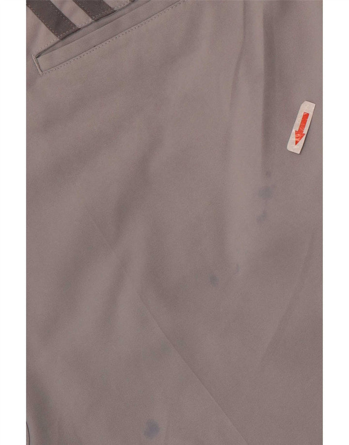 Pantaloncini chino da uomo Adidas W38 XL poliestere grigio