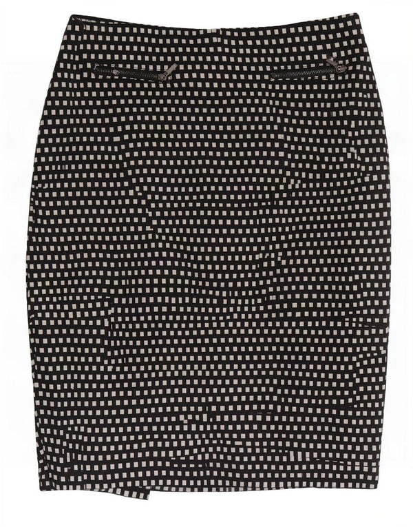Gonna a tubino da donna Marks & Spencer UK 10 piccola W30 blu navy geometrica