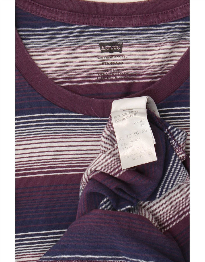 T-shirt standard da uomo Levi's Top XL in cotone a righe multicolore
