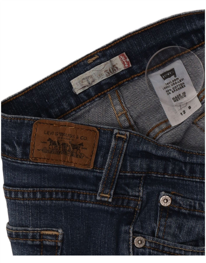 Levi's Donna 505 Jeans dritti US 12 Large W32 L28 Cotone blu