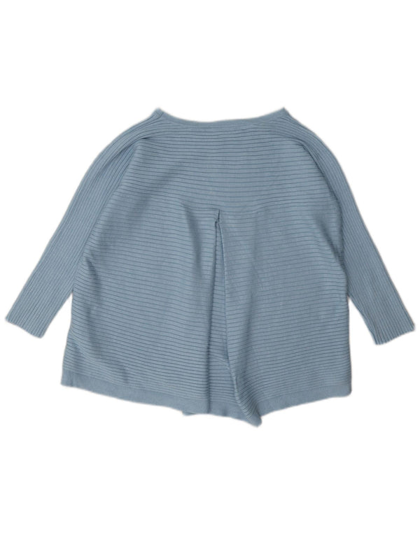 Phase Eight - Top regolare da donna, manica a 3/4, UK 14, viscosa a righe blu grandi
