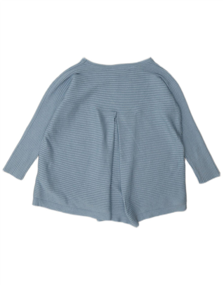 Phase Eight - Top regolare da donna, manica a 3/4, UK 14, viscosa a righe blu grandi