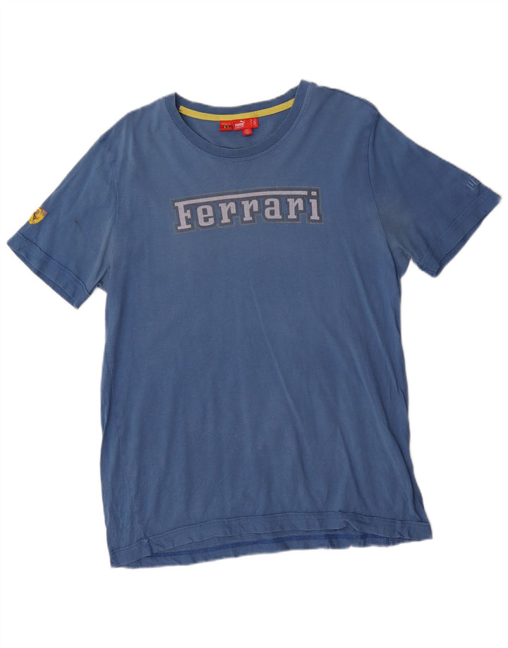 T-shirt grafica Puma da uomo Ferrari blu medio