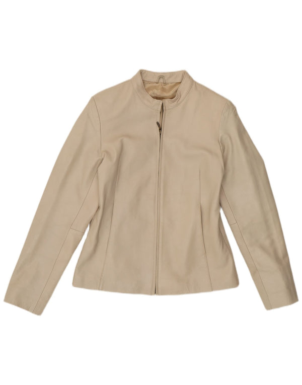 Giacca in pelle da donna St. Bernard UK 12 Pelle beige media