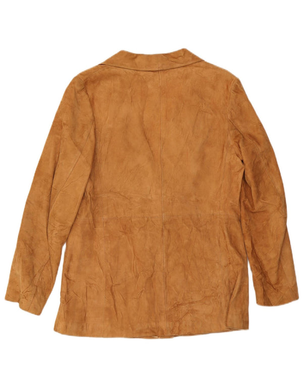 Giacca Donna Camoscio VINTAGE IT 46 Large Pelle Beige