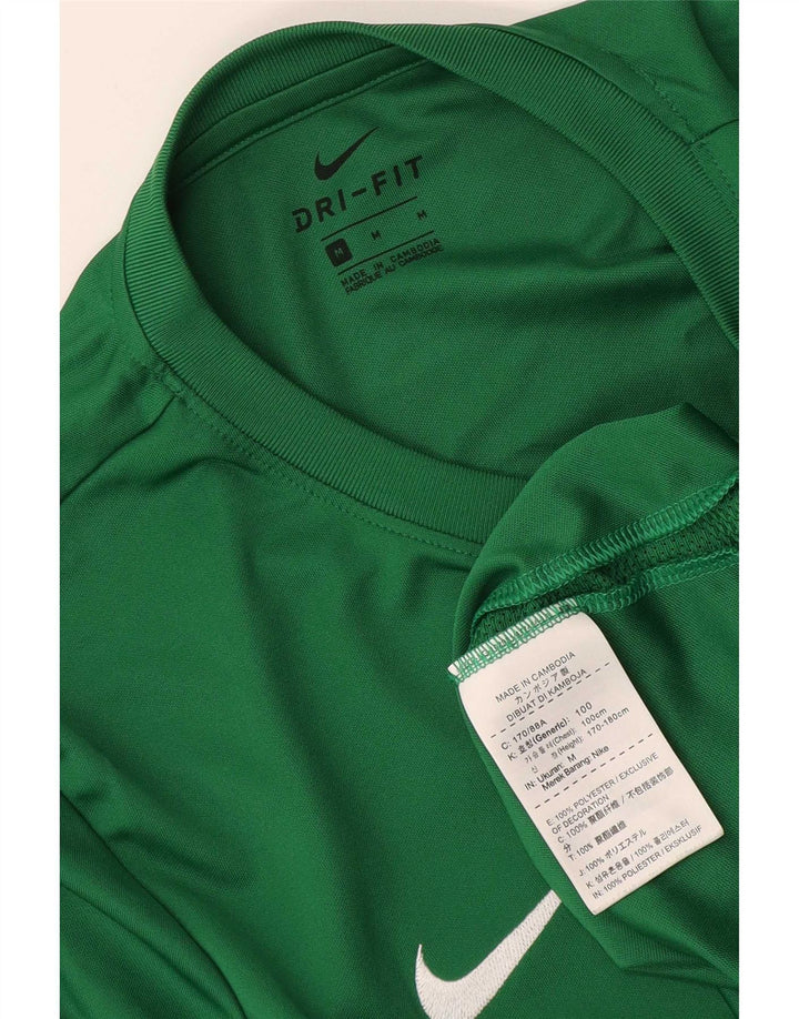 T-shirt grafica Nike Dri Fit da uomo in poliestere verde medio