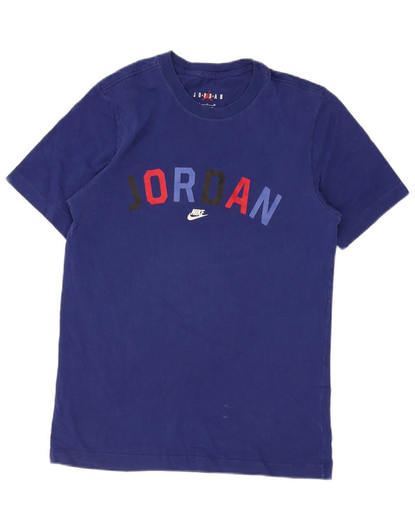 T-shirt grafica da uomo Nike Top Small in cotone blu