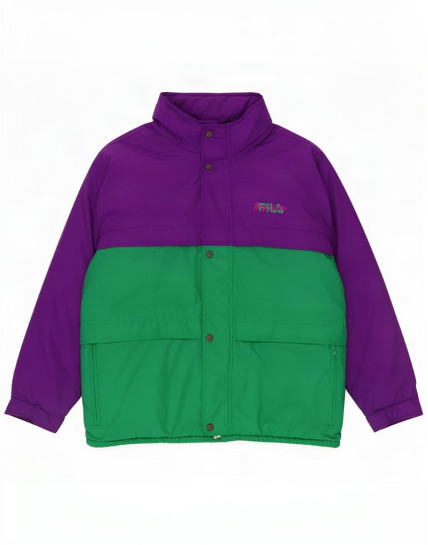Giacca da sci da uomo Fila UK 42 XL Viola Colourblock Poliestere