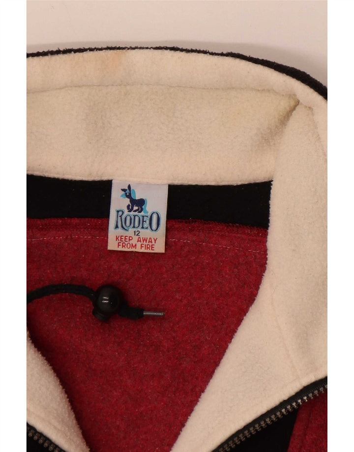Rodeo - Maglione in pile oversize con collo e zip da donna, UK 12, colore rosa medio