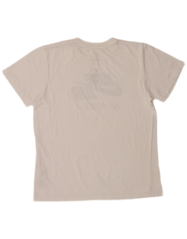 T-shirt grafica Nike da uomo slim fit XL in cotone bianco
