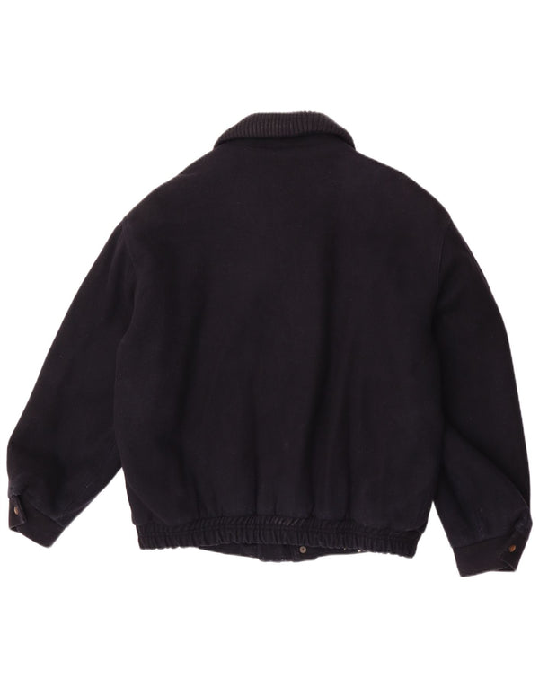 Giubbotto bomber vintage da uomo UK 42 XL in lana blu navy