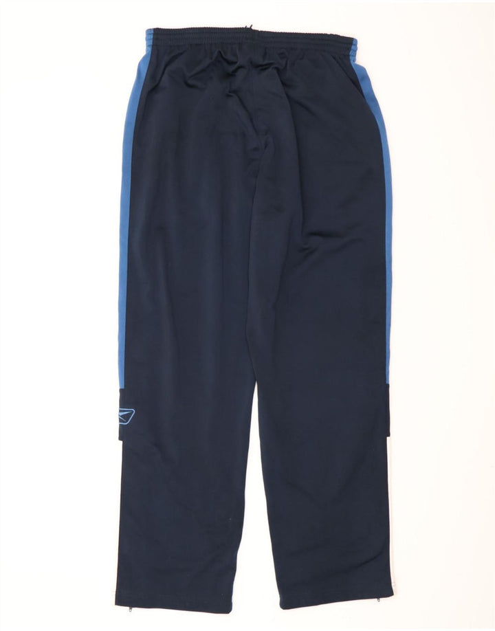Pantaloni da tuta da uomo Reebok Small in poliestere color block blu navy