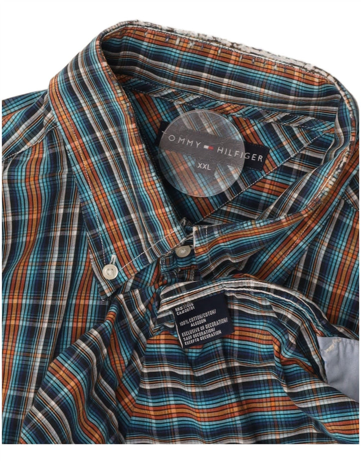 TOMMY HILFIGER Mens Shirt 2XL Multicoloured Check Cotton