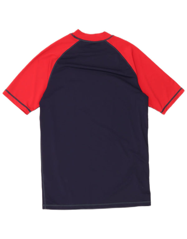 T-shirt da uomo Mountain Warehouse Top piccola in nylon color block blu navy